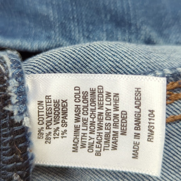 Kim Rogers Tummy Control Distressed High Rise Jeans 8 Average Blue - Picture 3 of 13